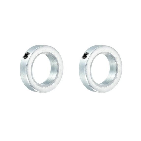 Uxcell Shaft-Collar, 7/8" Bore Zinc Plated Carbon Steel Set Screw Clamping Silver Tone 2 Pack
