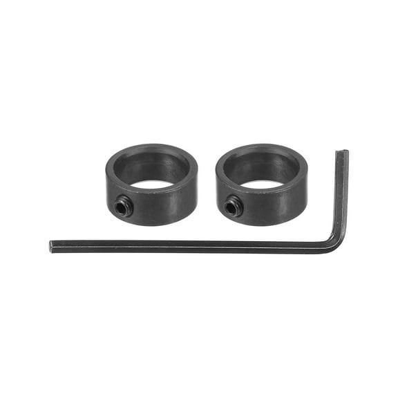 Uxcell Shaft Collar, Carbon Steel Zinc Plated Landing Gear Stopper Wheel Collar with Set Screw 5/8"x7/8"x5/16" Black