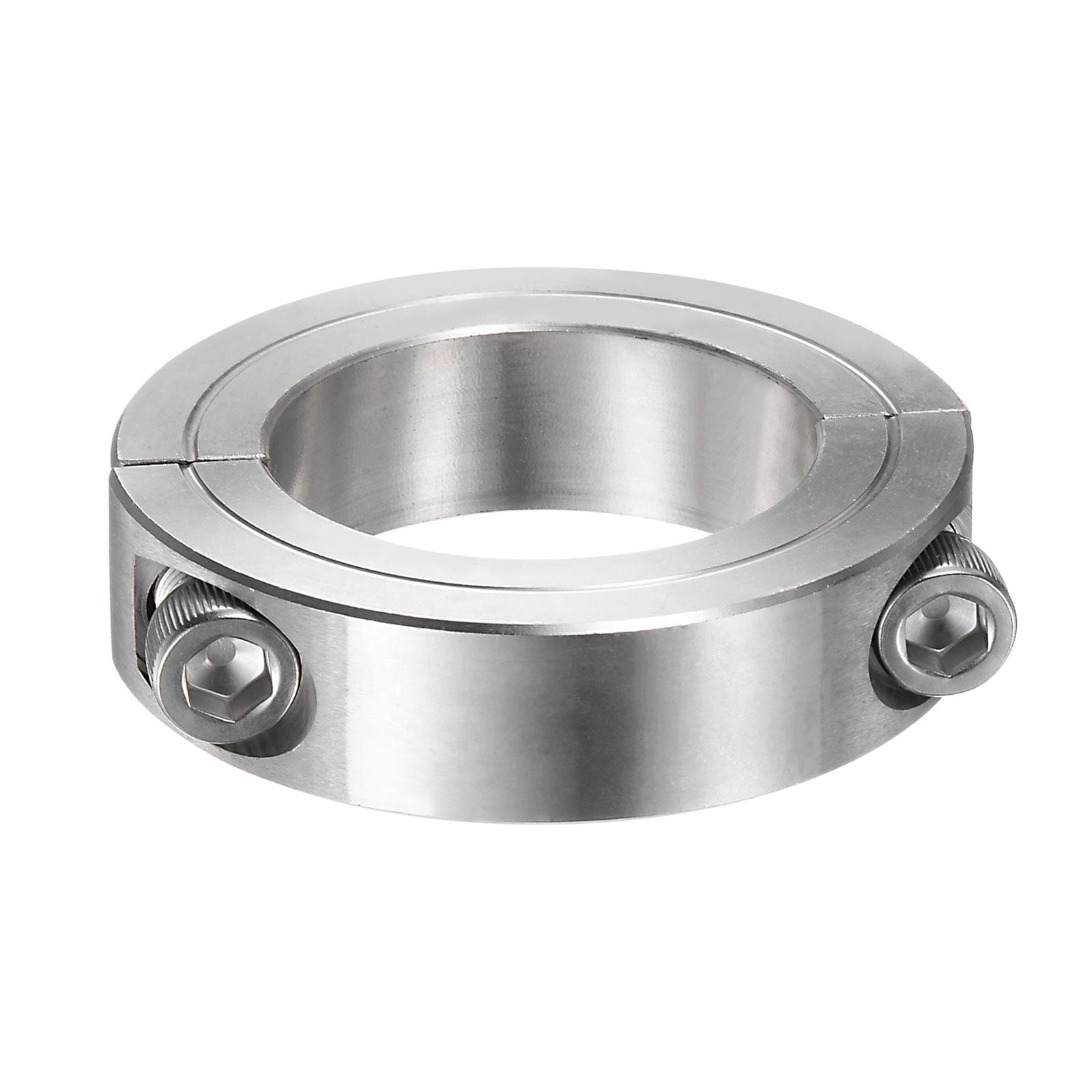 Uxcell Shaft Collar for 1-3/4" Rod 2-3/4" OD 11/16" Stainless Steel Double Split Clamp-On Collar with Set Screw