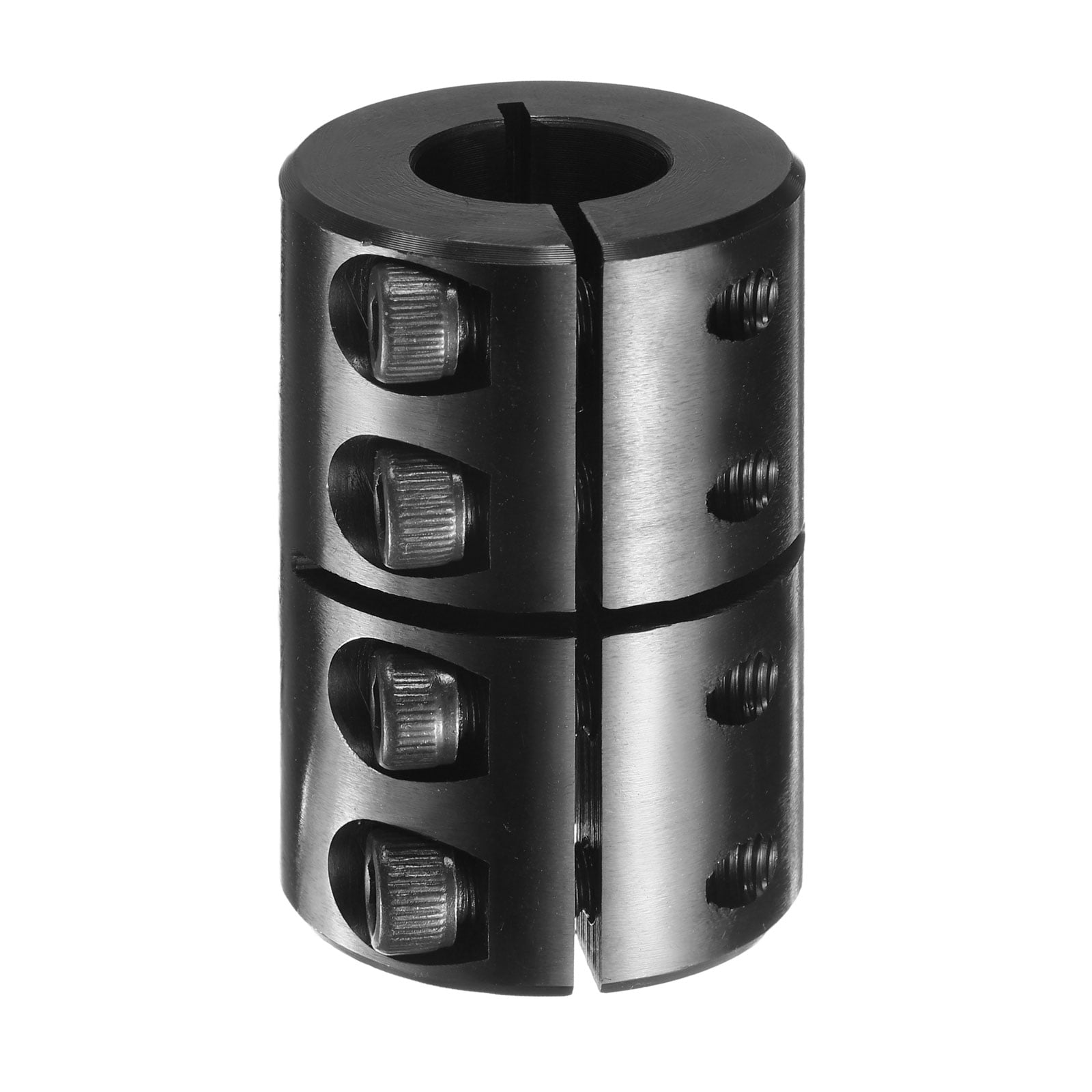 Uxcell Shaft Coupling, 5/8" to 5/8" Bore, 1-5/16" OD, 2" Length, Black Oxide Rigid Single Split Clamping Coupling with #10-32 x 1/2" Set Screws for 3D Printers Motor Wheel