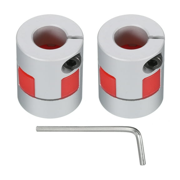Uxcell Shaft Coupling 6.35mm to 10mm Bore L25xD20 Flexible Coupler for 3D Printer CNC Machine Pack of 2