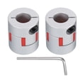 thumbnail image 1 of Uxcell Shaft Coupling 8mm to 12mm Bore L30xD25 Flexible Coupler for 3D Printer CNC Machine Pack of 2, 1 of 4