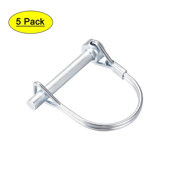 Uxcell Shaft Locking Pin 6mm x 45mm Coupler Pin for Farm Trailers Lawn Garden in Arch 5Pcs