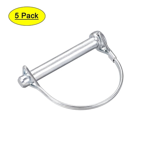 Uxcell Shaft Locking Pin 9.2mm x 70mm Coupler Pin for Farm Trailers Lawn Garden in Arch 5Pcs