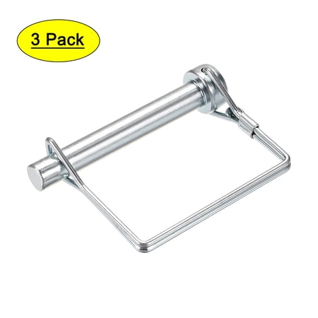 Uxcell Shaft Locking Pin 9.5mm x 65mm Coupler Pin for Farm Trailers Lawn Garden in Square 3Pcs