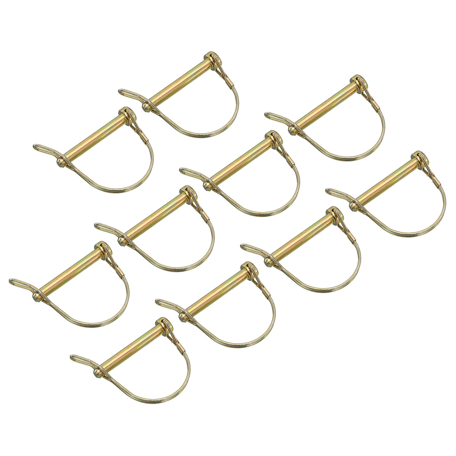 Uxcell Shaft Locking Pin w Ear, Trailer Coupler Pin, Round Pto Pin for Boat Kayak Canoe 5/16" x 2-3/8" 10Pcs