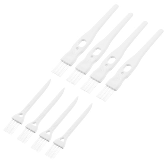 Uxcell Shaver Cleaning Brush Nylon Bristles White 2 Sizes, 8 Counts