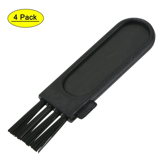Uxcell Shaver Cleaning Brush Tools Black with 1.9 Inch Plastic Handle, 4 Counts