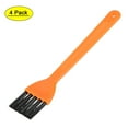 thumbnail image 1 of Uxcell Shaver Cleaning Brush Tools Orange with 4.5 Inch Plastic Handle, 4 Counts, 1 of 5