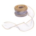 thumbnail image 1 of Uxcell Sheer Organza Ribbon, Gifts Wrap Ribbons with Golden Border for Wedding Party Gray, 1 of 5