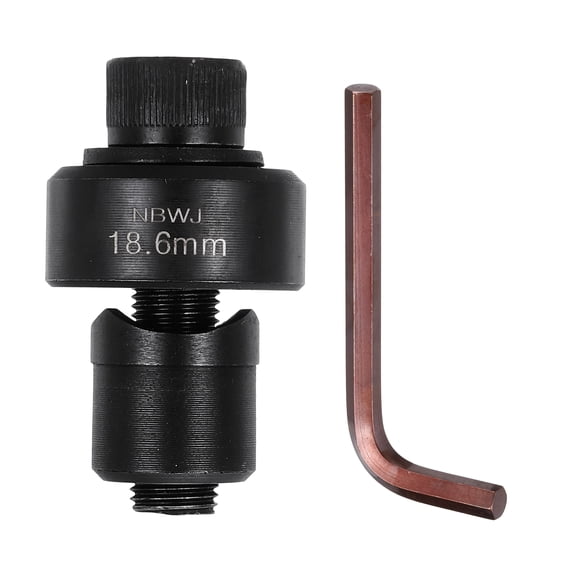 Uxcell Sheet Metal Hole Punch 18.6 Metric Bearing Steel Circle Hole Puncher Set Knockout Punch Die Cutter Tool with Hex Head Screw Hex Wrench for Stainless Steel Sink Copper Plate
