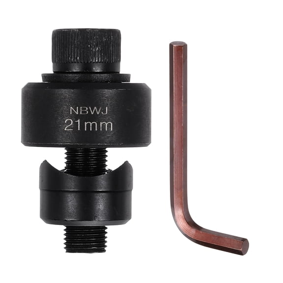 Uxcell Sheet Metal Hole Punch 21 Metric Bearing Steel Circle Hole Puncher Set Knockout Punch Die Cutter Tool with Hex Head Screw Hex Wrench for Stainless Steel Sink Copper Plate