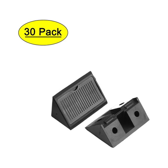 Uxcell Shelf Furniture 90 Degree Plastic Corner Braces Angle Brackets Black 30Pcs