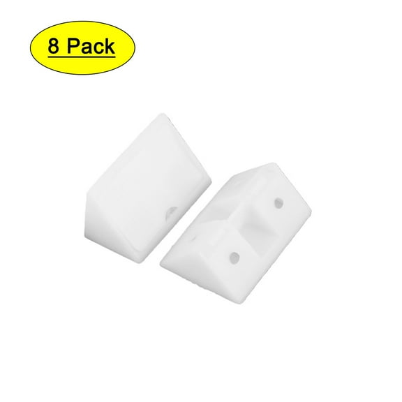 Uxcell Shelf Furniture Plastic 90 Degree Angle Brackets grey white 8Pcs