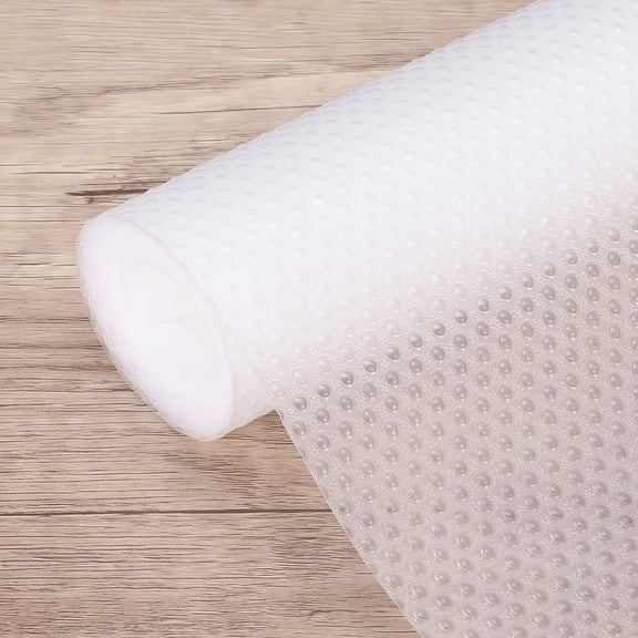 Uxcell Shelf Liner 19.7" x 9.8ft EVA Non-Slip Drawer Mats Circular Mesh Texture Clear