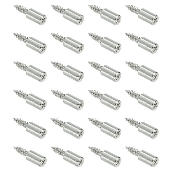 Uxcell Shelf Support Pegs, 24Pack Screw in Shelf Pins for Bookcase, Cabinet, Silver