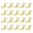 thumbnail image 1 of Uxcell 25Pcs Shelf Support Pegs L-Shaped Support Bracket Pegs Shelf Pin with Rubber Sleeve Gold Tone 0.02", 1 of 5
