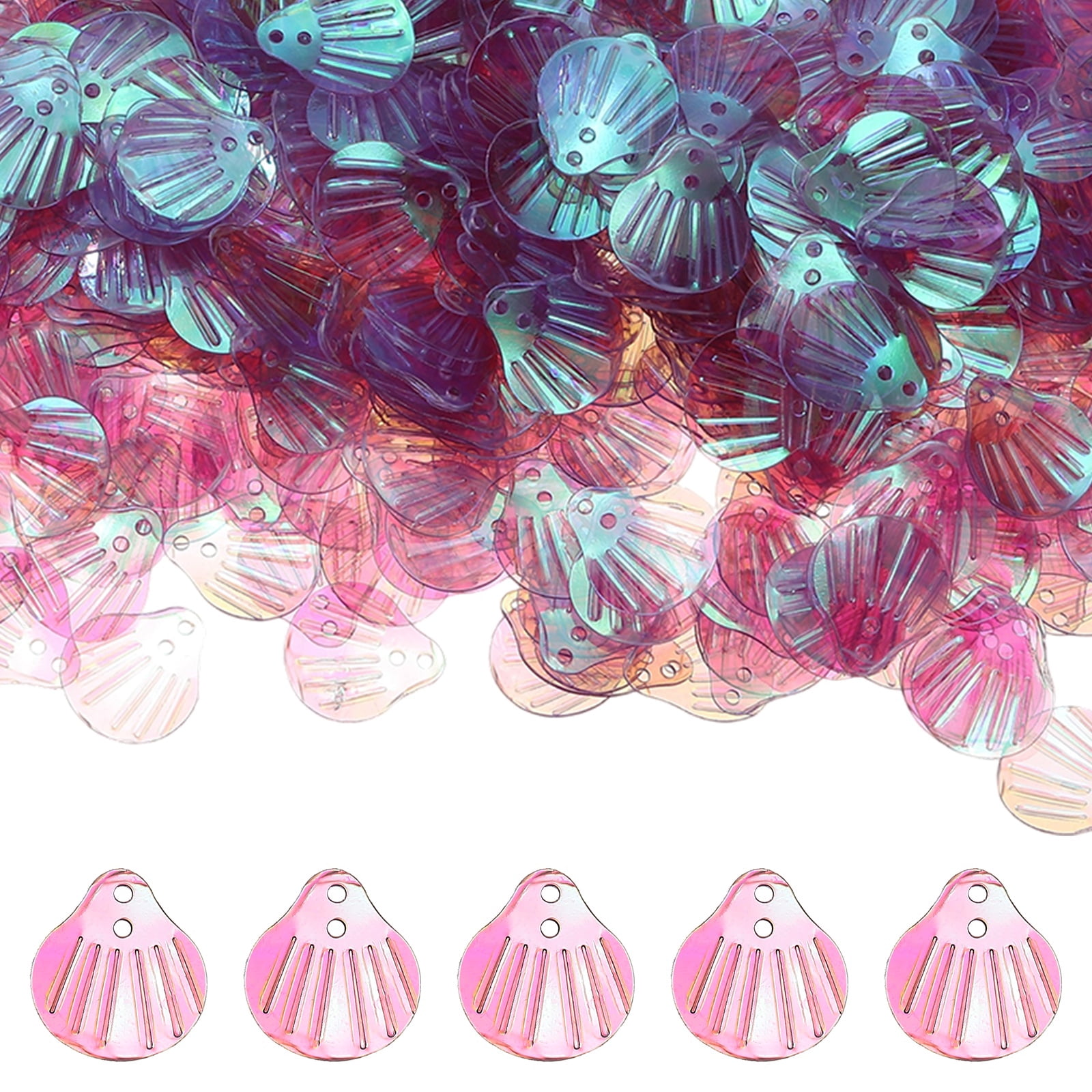 Uxcell Shell Glitter, Sea Shell Flakes Confetti Beach Seashell Shape ...