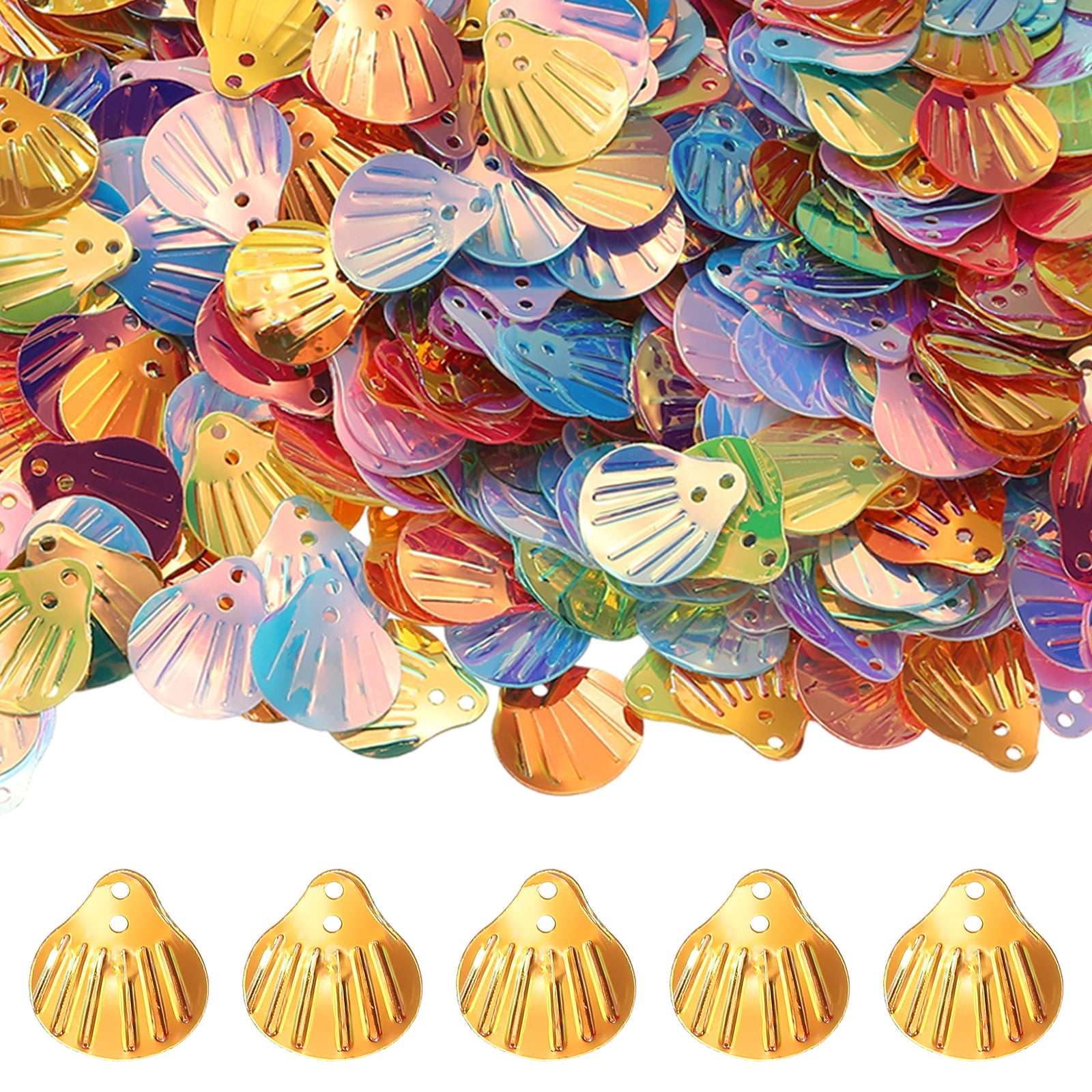 Uxcell Shell Glitter, Sea Shell Flakes Confetti Beach Seashell Shape ...