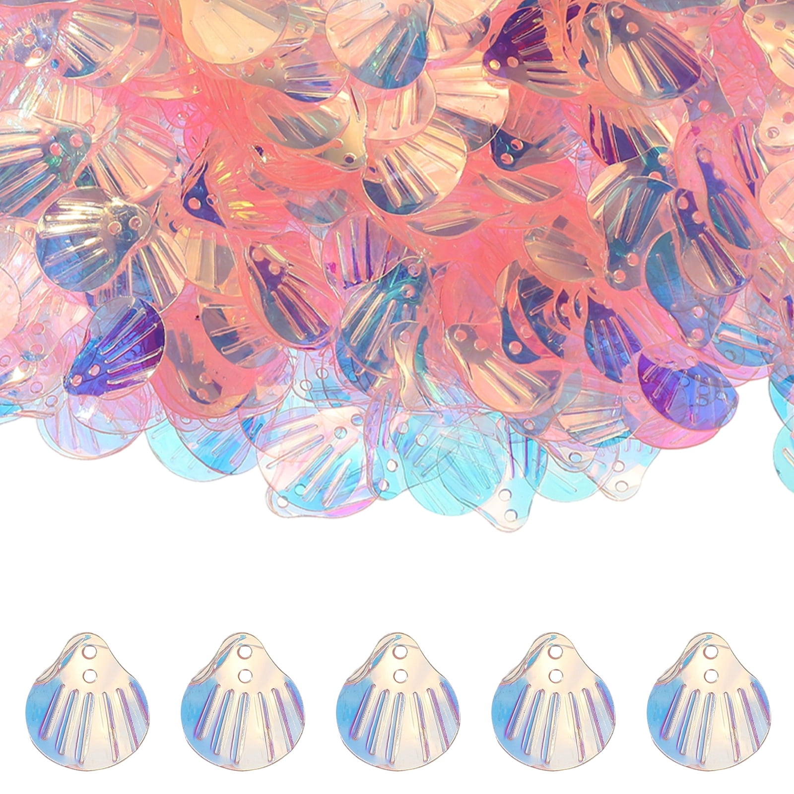 Uxcell Shell Glitter, Sea Shell Flakes Confetti Beach Seashell Shape ...