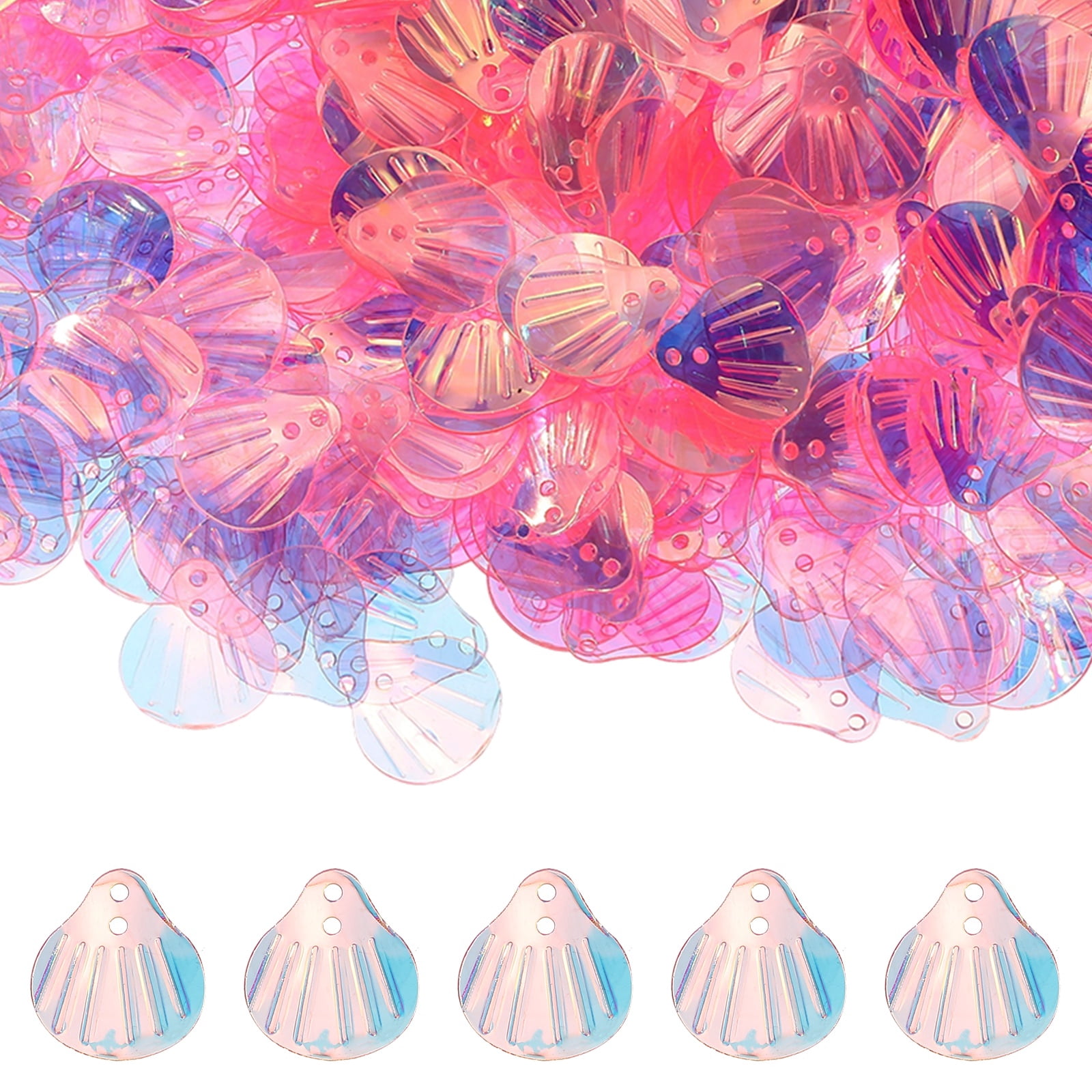 Uxcell Shell Glitter, Sea Shell Flakes Confetti Beach Seashell Shape ...