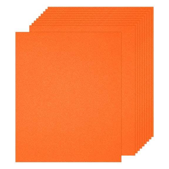 Uxcell Shimmer Cardstock Paper, Shimmer Paper Sheets, Metallic Cardstock Paper for Art Supplies, Paper Crafting, DIY Crafts Orange
