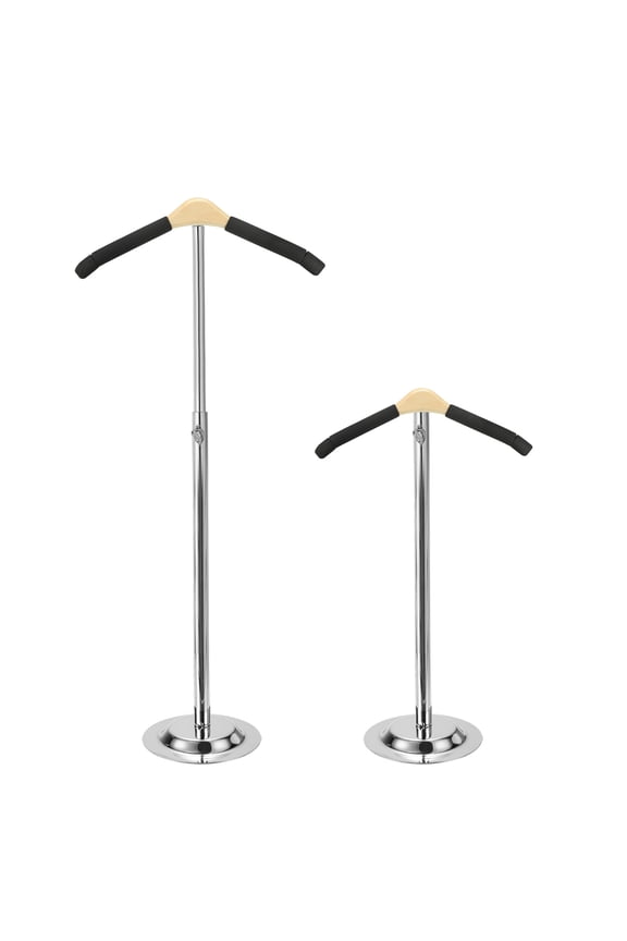 Shirt Display Stand, 2 Pack - Stainless Steel Adjustable Shoulder Stand, Flexible Women T-Shirt Rack (Black)