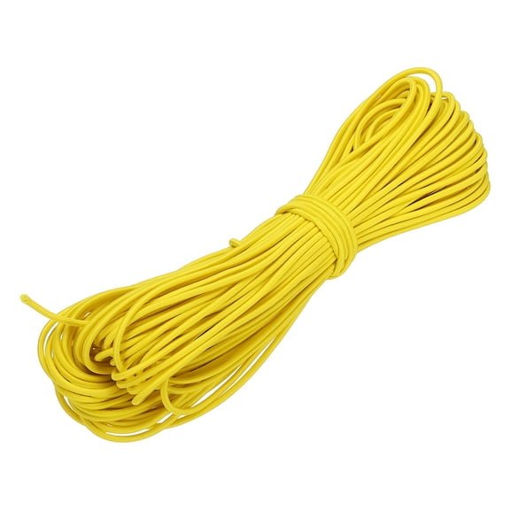 Uxcell Shock Cord, Elastic Cord Marine Grade Bungee Rope Stretch String for DIY Project 1/8" x 100 ft Bright Yellow
