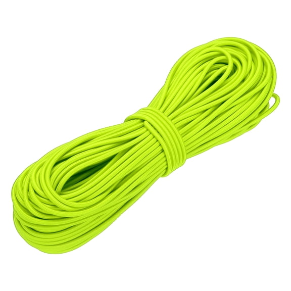 Uxcell Shock Cord, Elastic Cord Marine Grade Bungee Rope Stretch String for DIY Project 1/8" x 100 ft Fluorescent Green