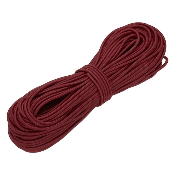 Uxcell Shock Cord, Elastic Cord Marine Grade Bungee Rope Stretch String for DIY Project 1/8" x 100 ft Vermilion