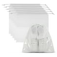 thumbnail image 1 of Uxcell Shoe Bags for Travel, Dustproof Drawstring Bags for Packing with Clear Window White 18", 1 of 7