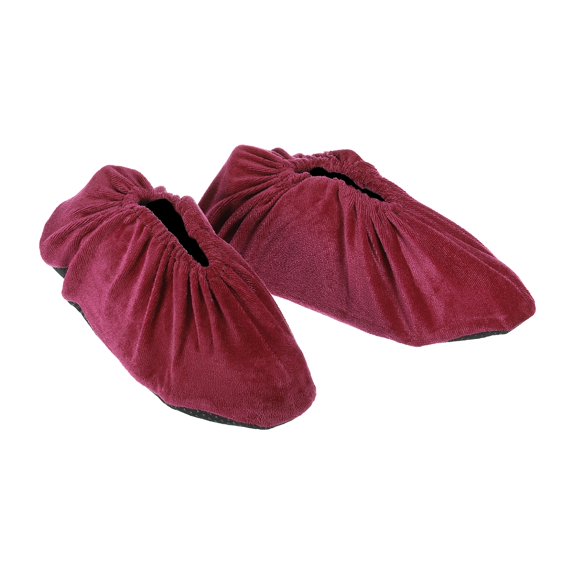 Uxcell Shoe Covers, 1 Pair Reusable Thicker Shoe Protector Covers for Home Indoor, Wine Red