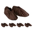thumbnail image 1 of Uxcell Shoe Covers, 5 Pairs Reusable Non Slip Shoe Protector Covers for Indoors Household, Brown, 1 of 6