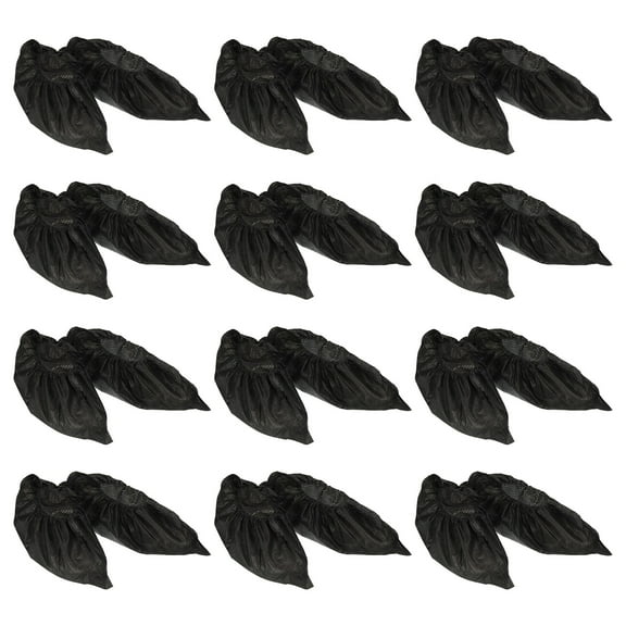 Uxcell Shoe Covers, 50 Pack Disposable Waterproof Boots Cover for Indoor, Black