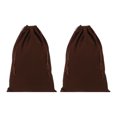 thumbnail image 1 of Uxcell Shoe Dust Bag Duster Flannel Double Shoes Pouch with Drawstring Closure Washable Breathable Bags Brown 2 Pack, 1 of 6