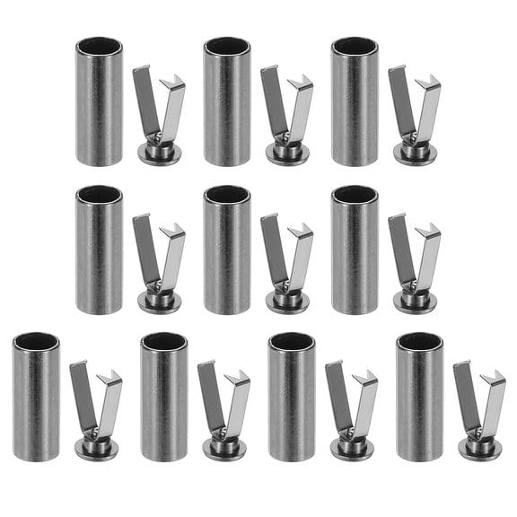 Uxcell Shoe Lace Tips, 10 Pack Zinc Alloy Shoelace Head Cylindrical Tips Cords End Replacement for Shoestring Repairing Clothes Trouser String DIY, Light Bronze
