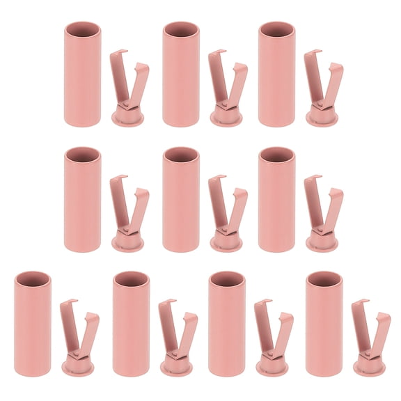 Uxcell Shoe Lace Tips, 10 Pack Zinc Alloy Shoelace Head Cylindrical Tips Cords End Replacement for Shoestring Repairing Clothes Trouser String DIY, Pink