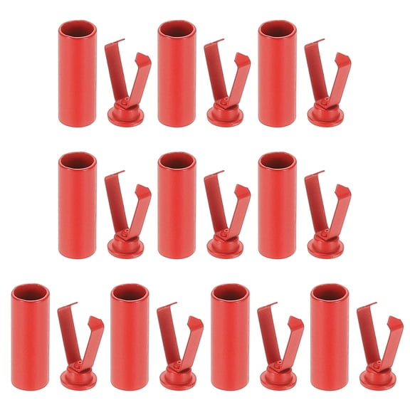 Uxcell Shoe Lace Tips, 10 Pack Zinc Alloy Shoelace Head Cylindrical Tips Cords End Replacement for Shoestring Repairing Clothes Trouser String DIY, Red