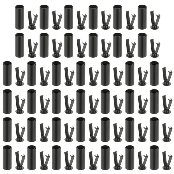 Uxcell Shoe Lace Tips, 40 Pack Zinc Alloy Shoelace Head Cylindrical Tips Cords End Replacement for Shoestring Repairing Clothes Trouser String DIY, Black