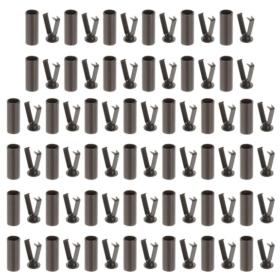 Uxcell Shoe Lace Tips, 40 Pack Zinc Alloy Shoelace Head Cylindrical Tips Cords End Replacement for Shoestring Repairing Clothes Trouser String DIY, Coffee