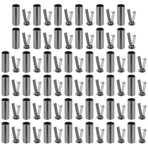 Uxcell Shoe Lace Tips, 40 Pack Zinc Alloy Shoelace Head Cylindrical Tips Cords End Replacement for Shoestring Repairing Clothes Trouser String DIY, Light Bronze