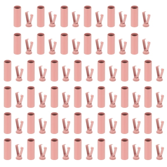 Uxcell Shoe Lace Tips, 40 Pack Zinc Alloy Shoelace Head Cylindrical Tips Cords End Replacement for Shoestring Repairing Clothes Trouser String DIY, Pink