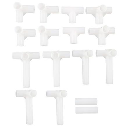 Uxcell Shoe Rack Connector Parts Set, 13mm Inner Diameter for Repair Wardrobe 16 Pcs