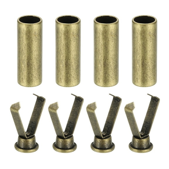 Uxcell Shoelace Tips, 0.79 Inch Fit for Metal Shoe Lace Tips - (4 Pack, Bronze)