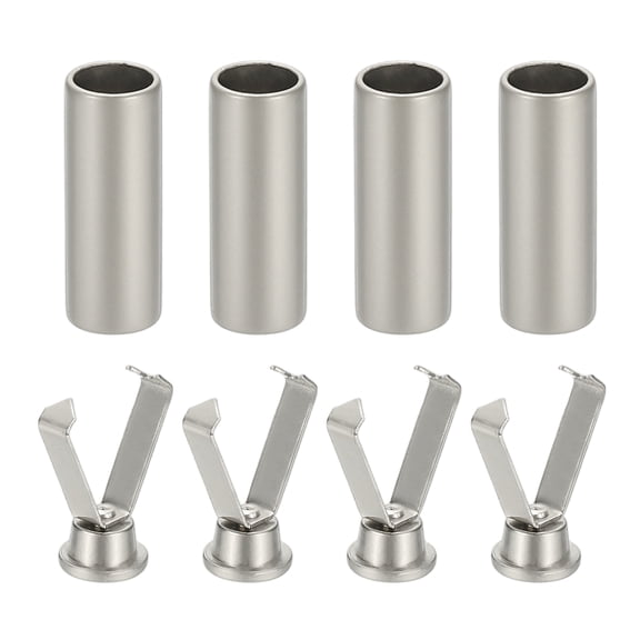 Uxcell Shoelace Tips, 0.79 Inch Fit for Metal Shoe Lace Tips - (4 Pack, Sand Silver)