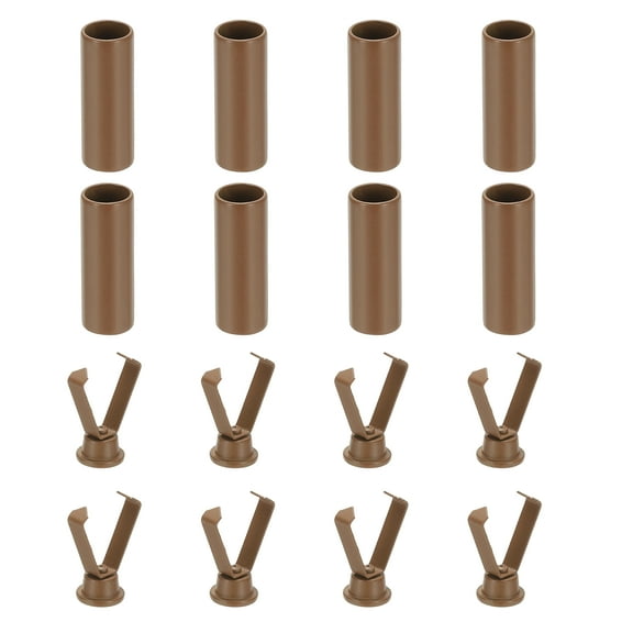 Uxcell Shoelace Tips, 0.79 Inch Fit for Metal Shoe Lace Tips - (8 Pack, Light Brown)