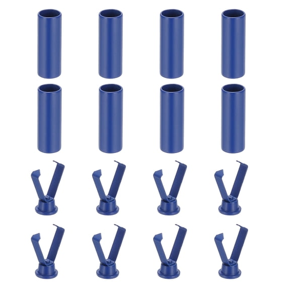 Uxcell Shoelace Tips, 0.79 Inch Fit for Metal Shoe Lace Tips - (8 Pack, Navy Blue)