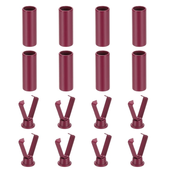 Uxcell Shoelace Tips, 0.79 Inch Fit for Metal Shoe Lace Tips - (8 Pack, Wine Red)