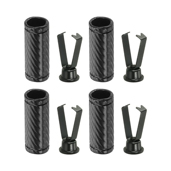Uxcell Shoelace Tips, 4 Pack Zinc Alloy Shoelace Head Cords End for DIY Repairing Shoes String, Black Style B