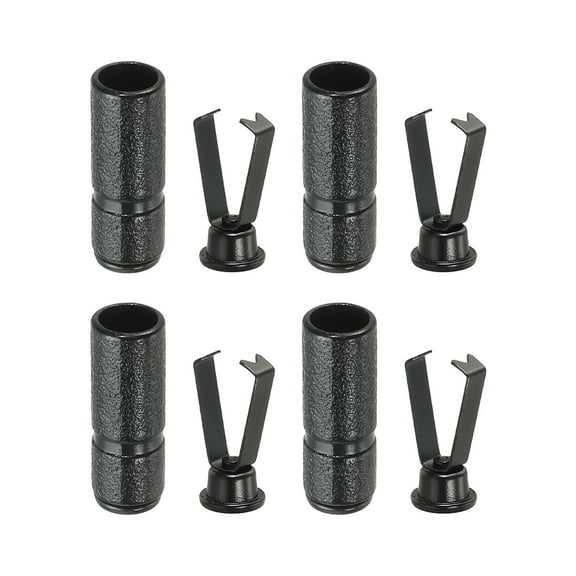 Uxcell Shoelace Tips, 4 Pack Zinc Alloy Shoelace Head Cords End for DIY Repairing Shoestring Trouser String, Black